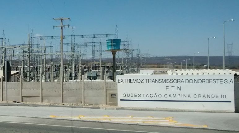 Subestação elétrica com CFTV