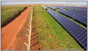 Perímetro de usina solar monitorado
